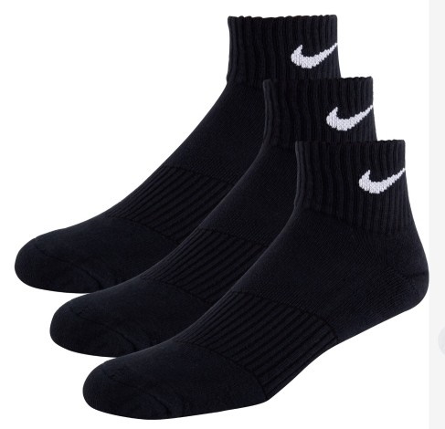 tæt meditation højde Nike Cotton Cushion Quarter 3 Pack Socks (Black) – SportStation HK
