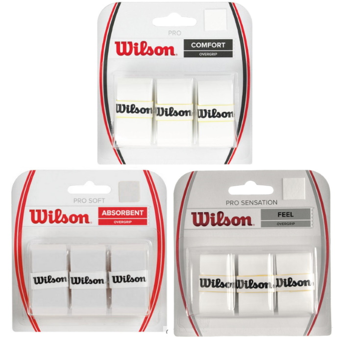 Wilson Pro Overgrips (White) (3 pieces in a pack)
