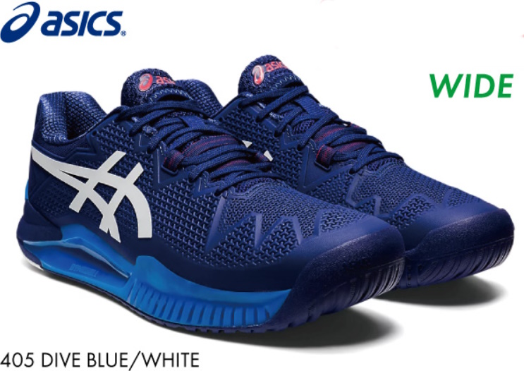 Asics Gel Resolution 8 Wide Men Shoes (Dive Blue-white) – SportStation HK